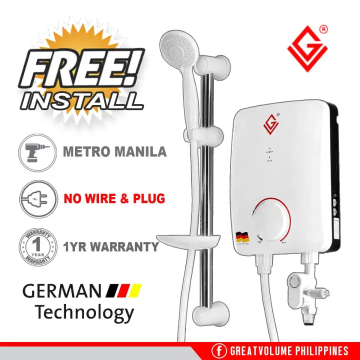 Gv Sp 35 Single Point Shower Water Heater 3 5kw Free Install No Wire And Plug Metro Manila Only Limited Offer Water Closet Heater Bidet Shower Hose