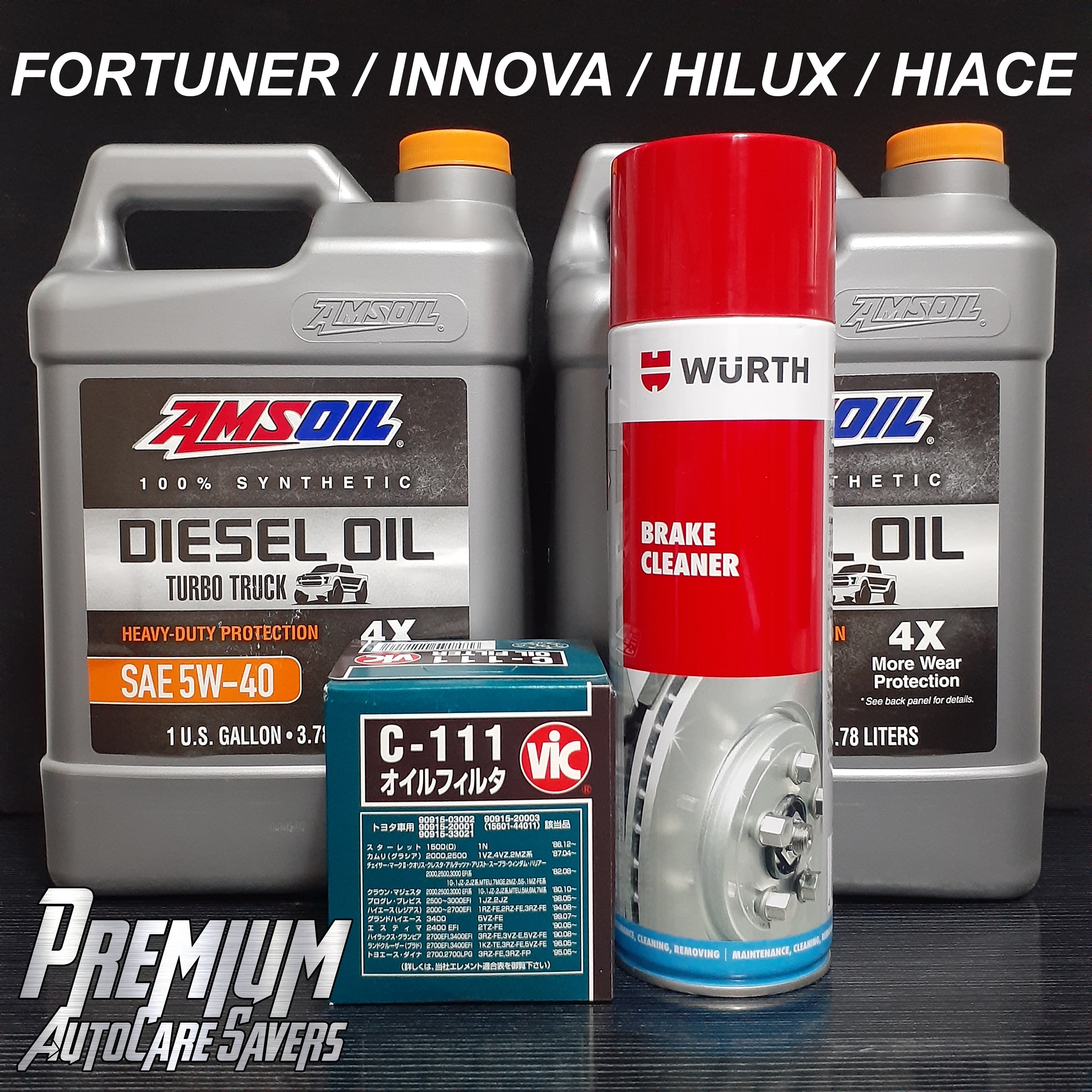 Amsoil 5w40 Turbo Truck Package for Toyota Fortuner / Hilux / Innova