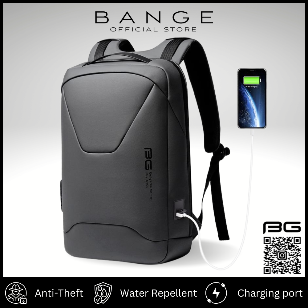 22188 BANGE Premium Quality Bag Backpack Anti Theft YKK Zipper Water