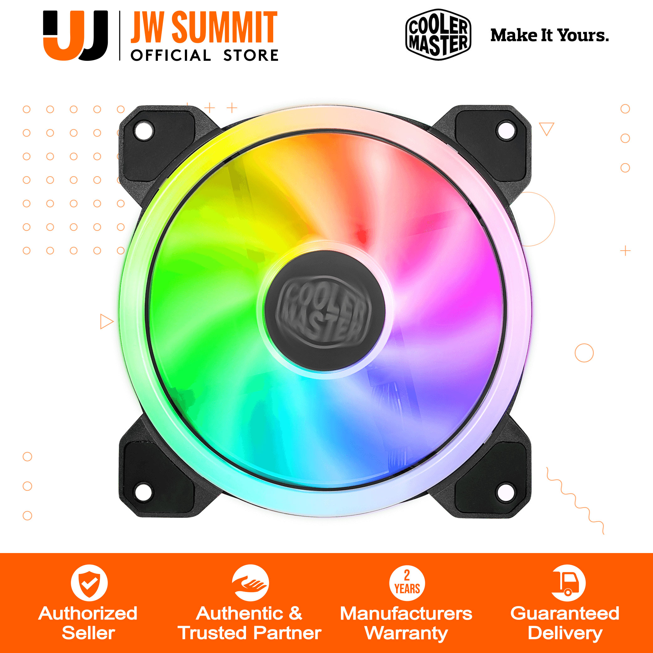 Cooler Master MF120 S3 Tripleloop ARGB Lighting Chassis Fan, Air