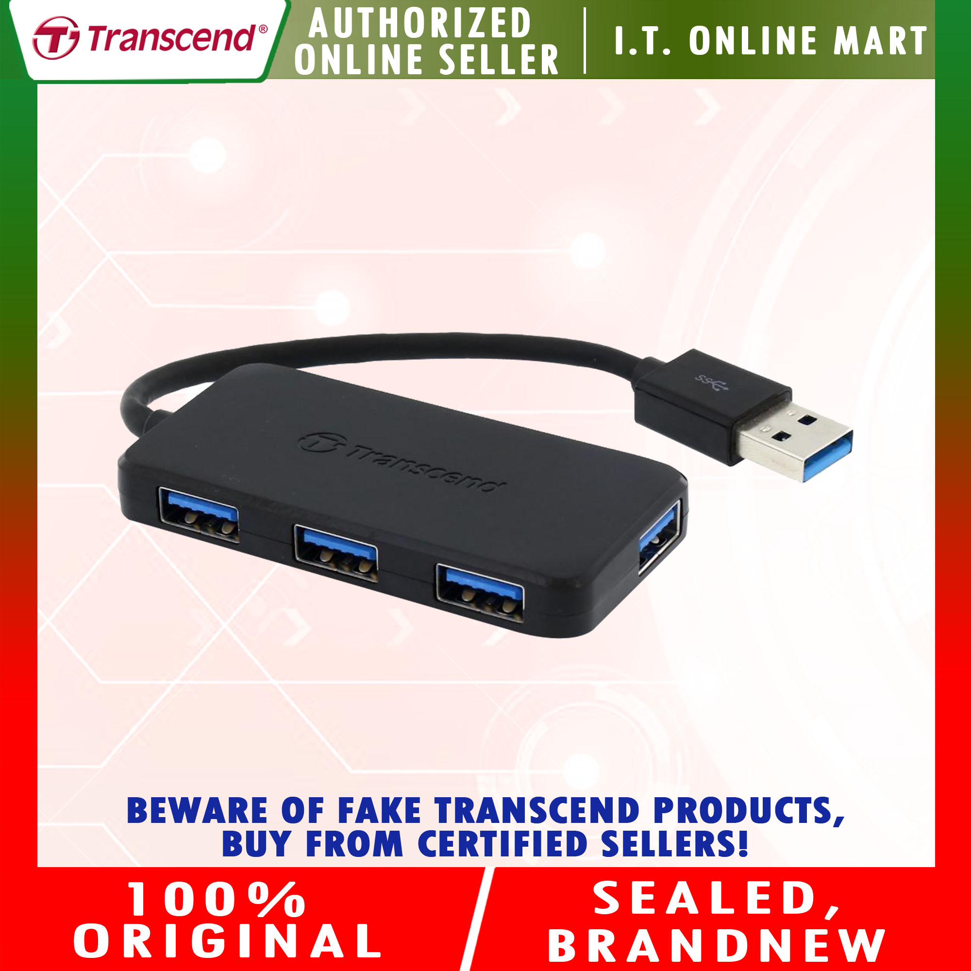 Transcend Port Hub Usb Type A Usb Gen Super Speed Usb Gen Hub Ultra Slim And