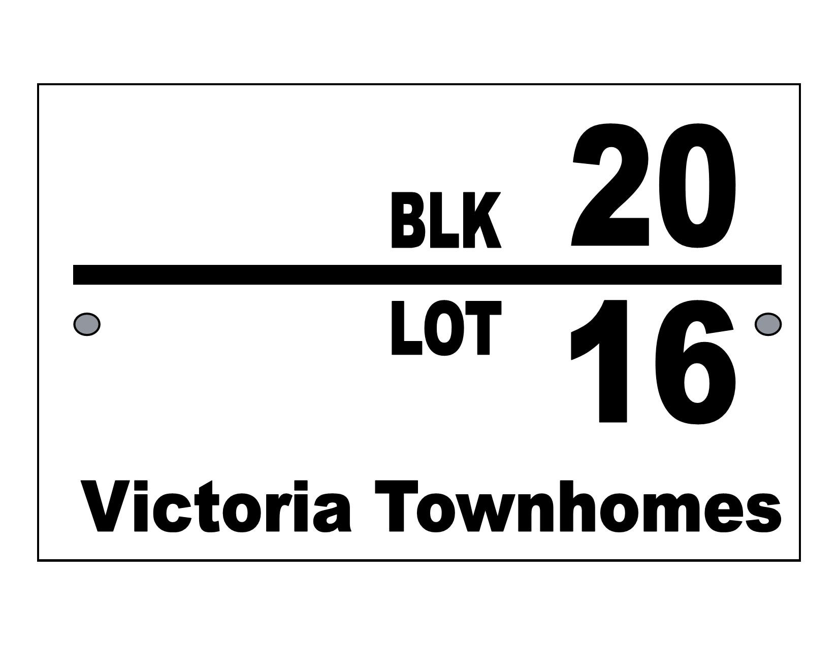 House number plate ( Horizontal ) Single plate white Lazada PH