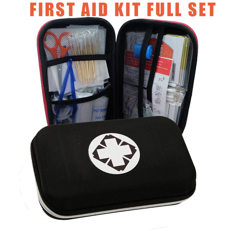 【Ready Stock】Best First Aid Kit with Hard Case (For Go bag emergency