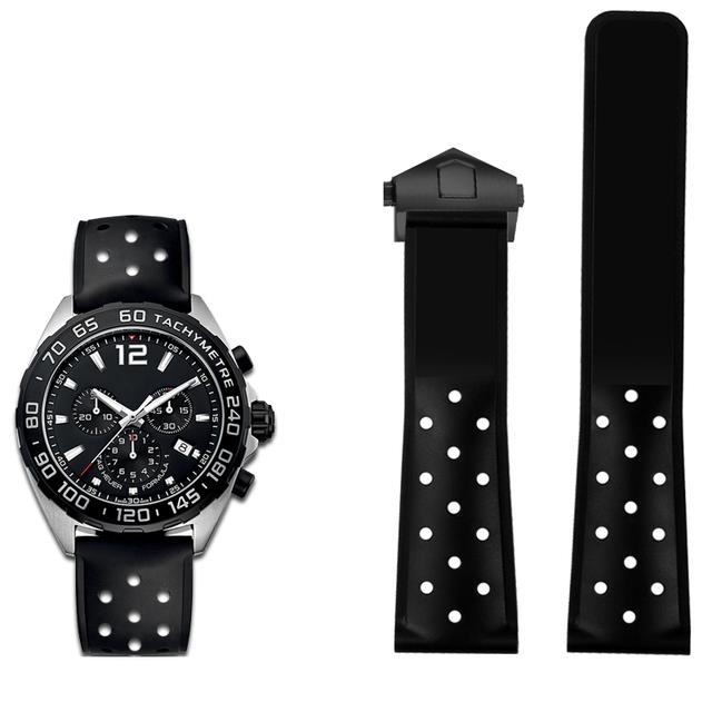 Inexpensive Good Looking Rubber Watch Band Replacement WAJ2112.FT6015_K0011396 main image 1
