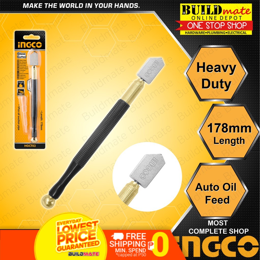 INGCO Diamond Blade Glass Cutter HGCT03 •BUILDMATE• IHT Lazada PH