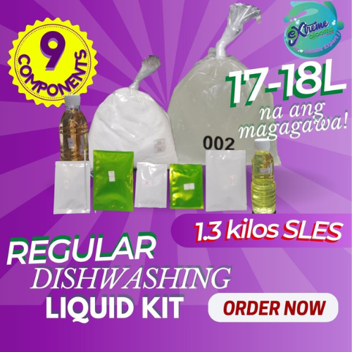 Dishwashing Liquid Kit 17L to 18L Yields 9 Components by Extreme Blooms