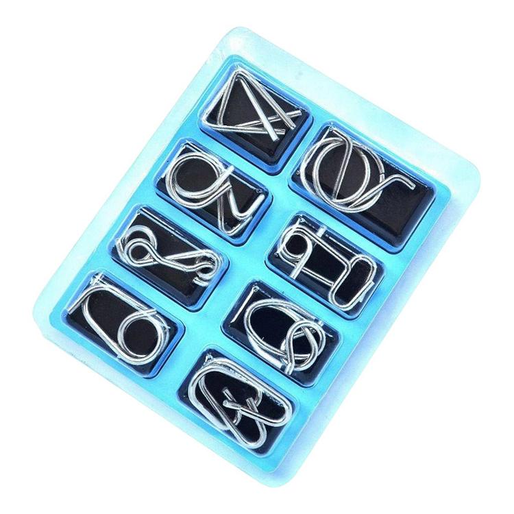 Brain Teasers Metal Wire Puzzle Toys Brain Teaser IQ Test ...