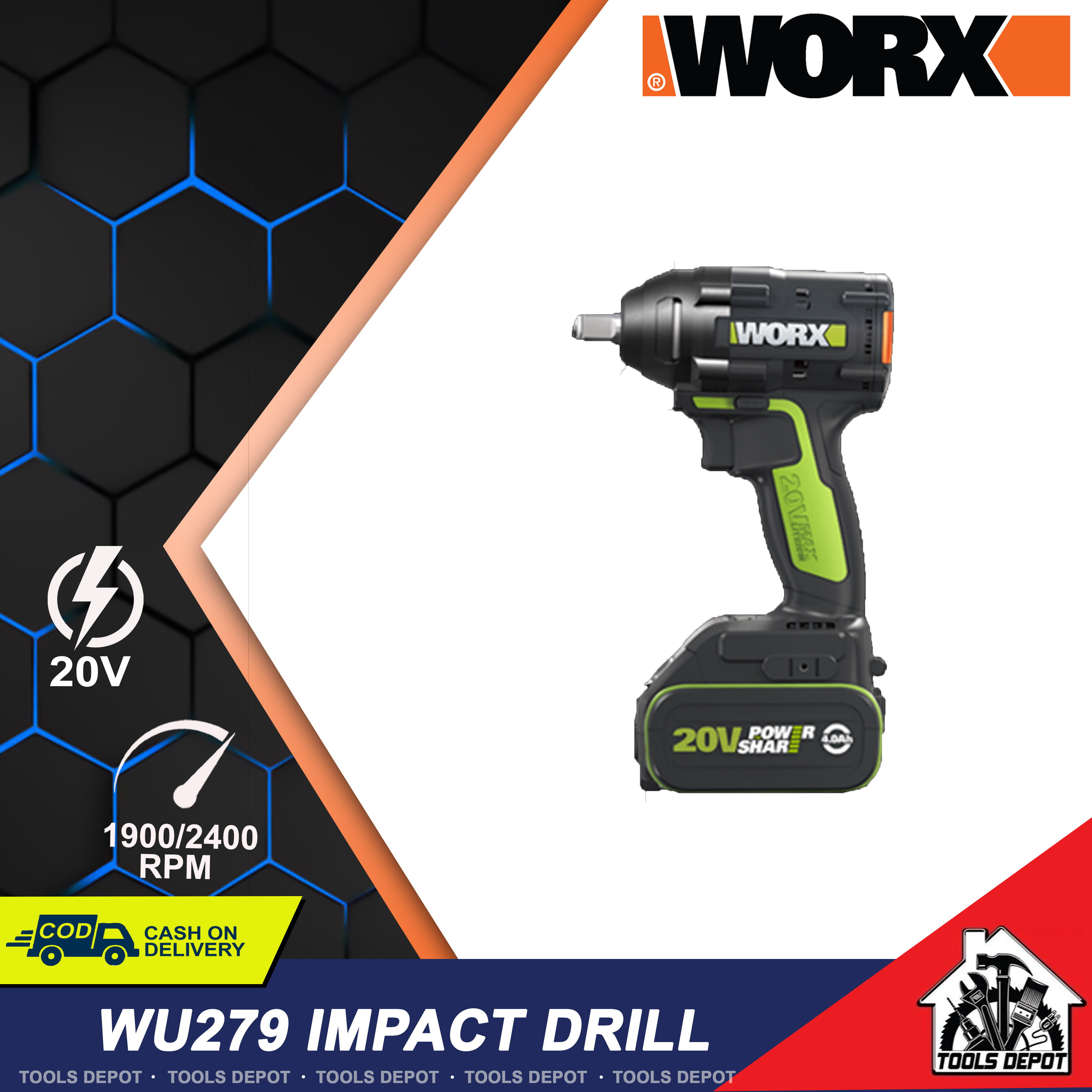 WORX WU279 BRUSHLESS IMPACT WRENCH Lazada PH