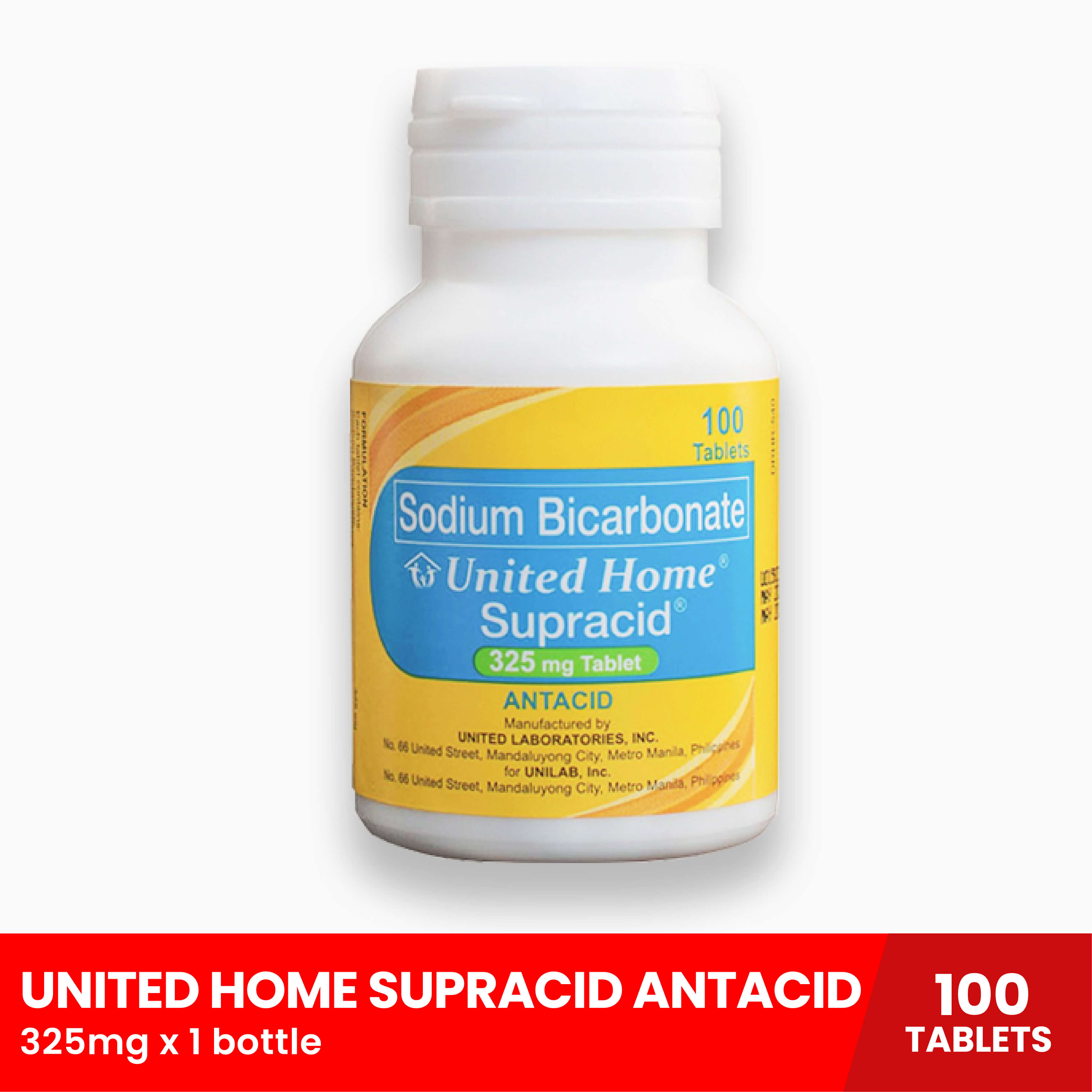UNITED HOME Supracid Antacid 325mg x 1 bottle (For Relief of