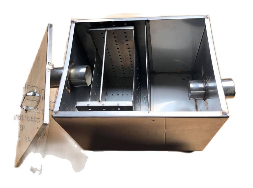 EASTMAN 5GPM Stainless 304 Mirror Finish Grease Trap 5GPM Heavy Duty