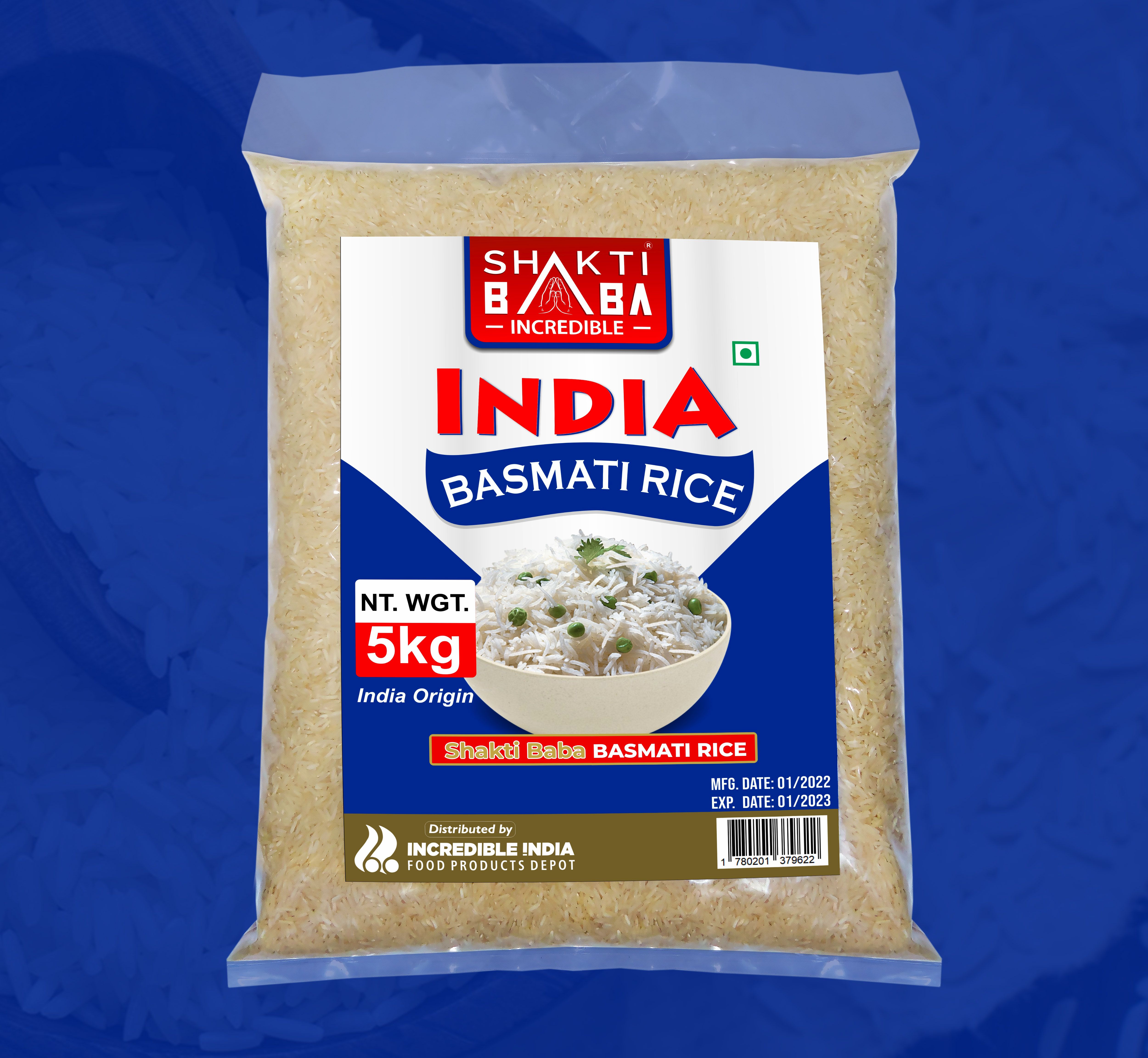 SHAKTI BABA BASMATI LONG GRAIN RICE (ORIGINAL INDIA PRODUCT) 5KG ...