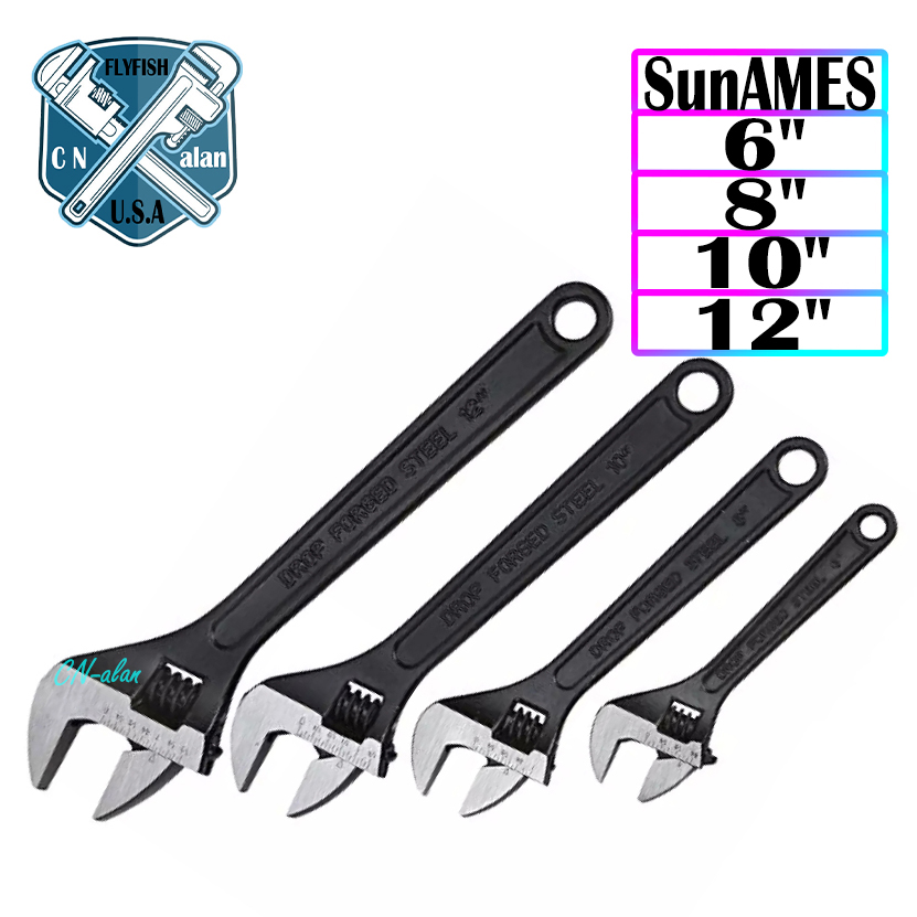 Sunames Black Standard Adjustable Wrench 681012 1pcs Lazada Ph