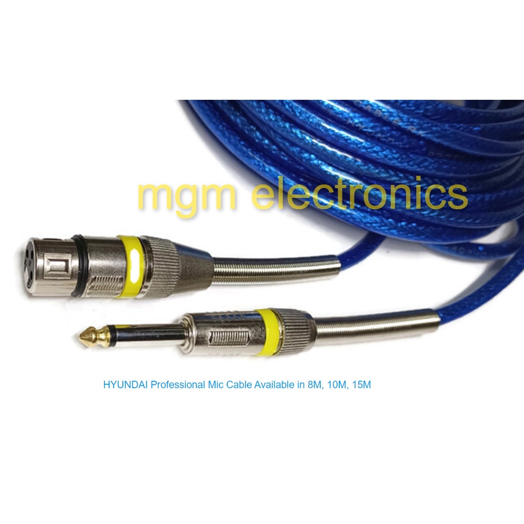 Hyundai Professional Microphone Cable 8M/10M/15M , HEAVY DUTY MIC WIRE