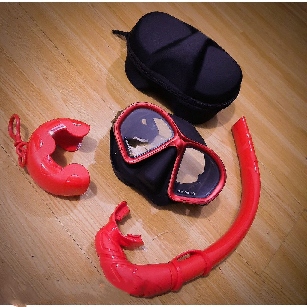 【Ready Stock】ANGLER tempered glasses Low Volume Freediving Mask