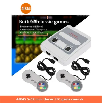 AIKAS S-02 Mini Classic SFC Game Console Mini TV Video Game NES Mini 620 Game Box