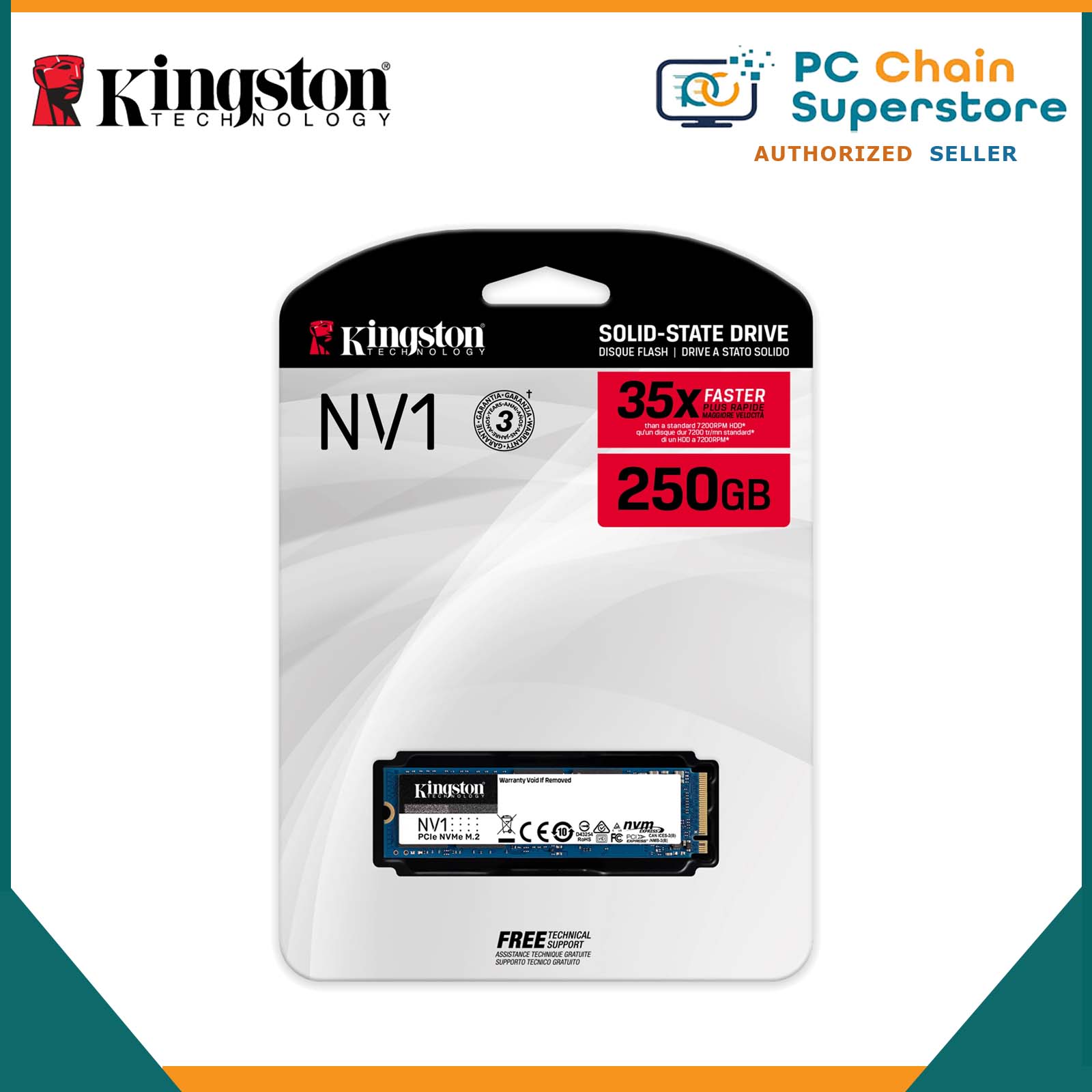 Spiller skak Forskelsbehandling Kristus Kingston NV1 250GB M.2 NVME PCIE SSD - 2100/1700mbps Read/Write Speed (  SNVS/250G ) | Lazada PH