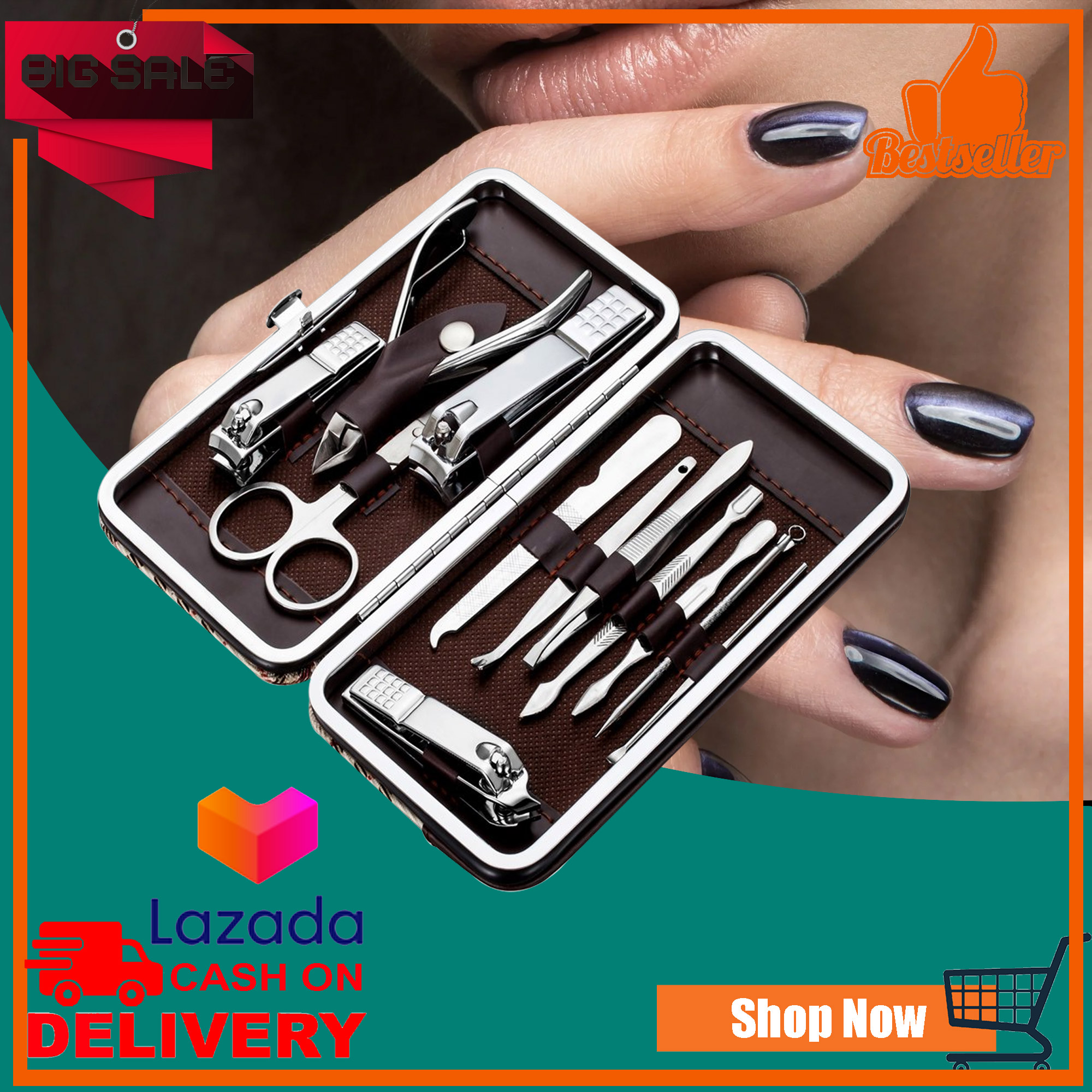 Update 2022 Version Manicure Set - Kisider Professional Nail Clippers Set  18 in 1 Grooming Kit Sharp and Durable Stainless Steel Nail Scissors Nail  Cutter Pedicure Set Great Gift for Men Women 18 Piece Set Black
