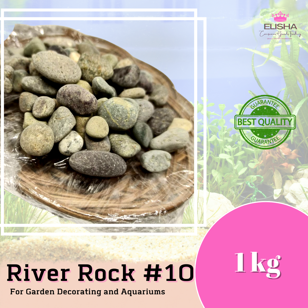 ELISHA l 1KG. RIVER ROCKS STONES FOR AQUARIUMS SAFE TO USED AS AQUARIUM