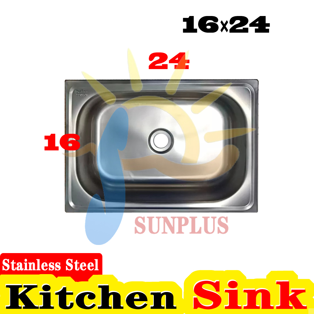 LOW PRICE High Quality Kitchen Sink Stainless Steel 14X2016X24 with Strainer LABABO Lazada PH