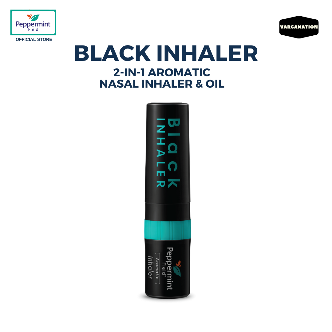 Peppermint Field Inhaler Black Essential Oil And Menthol For Clogged Nose Relaxing Scent