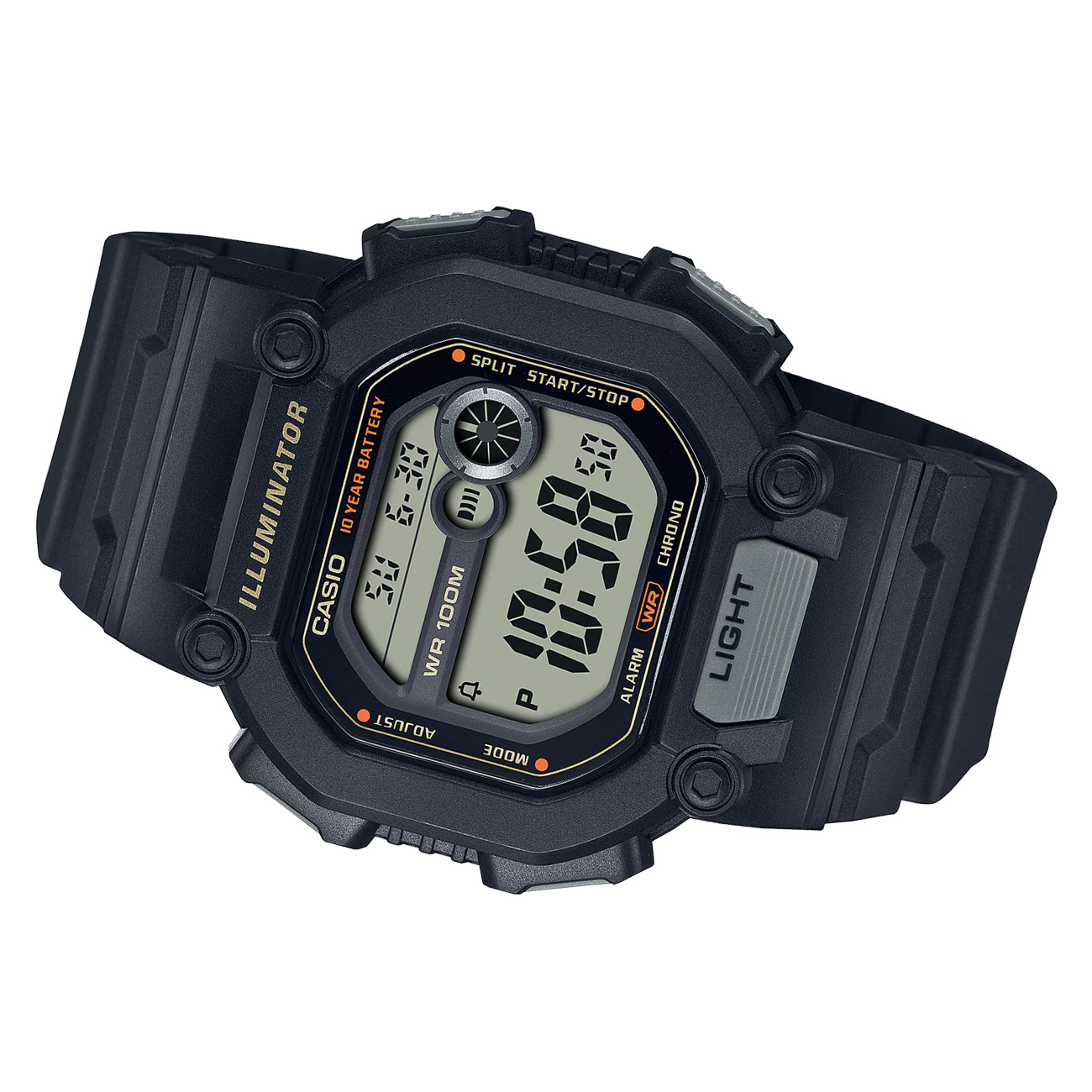 Casio Men´s Chronograph Digital Sport Gray Dial Black Resin Watch