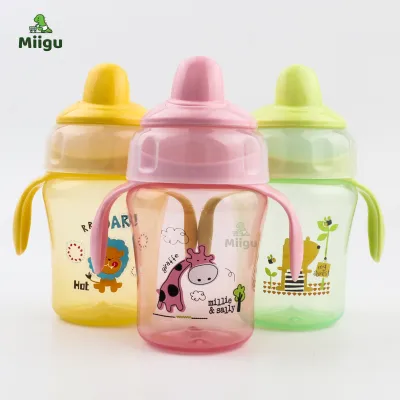 Miigu Baby High Quality 240ML Baby Training Cup and Bottle 2 in 1 Multi Use Baby Feeding Bottle Good For Training Toddlers 47905