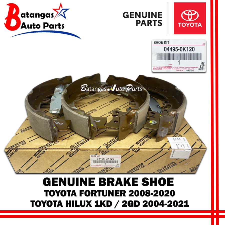 GENUINE BRAKE SHOE TOYOTA FORTUNER 20052021 / HILUX 1KD 2GD 20042021