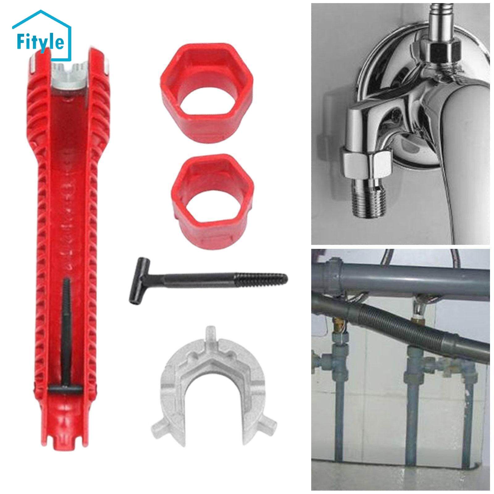 Fityle Flume Wrench Tools Installation Sink Faucet Wrench for Home