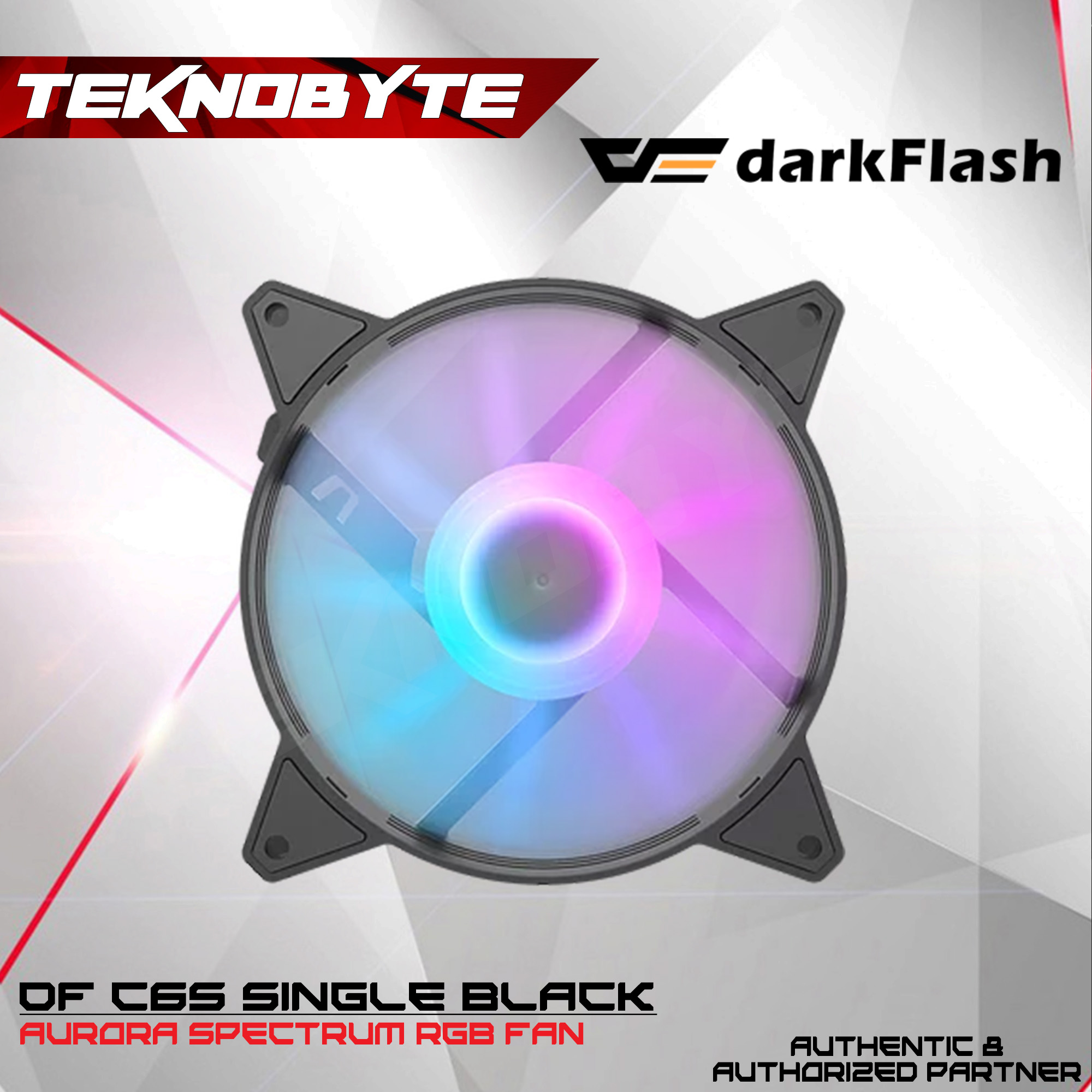 darkFlash C6 (BLACK) Single Fan Pack Aurora Spectrum A-RGB Single Mode ...