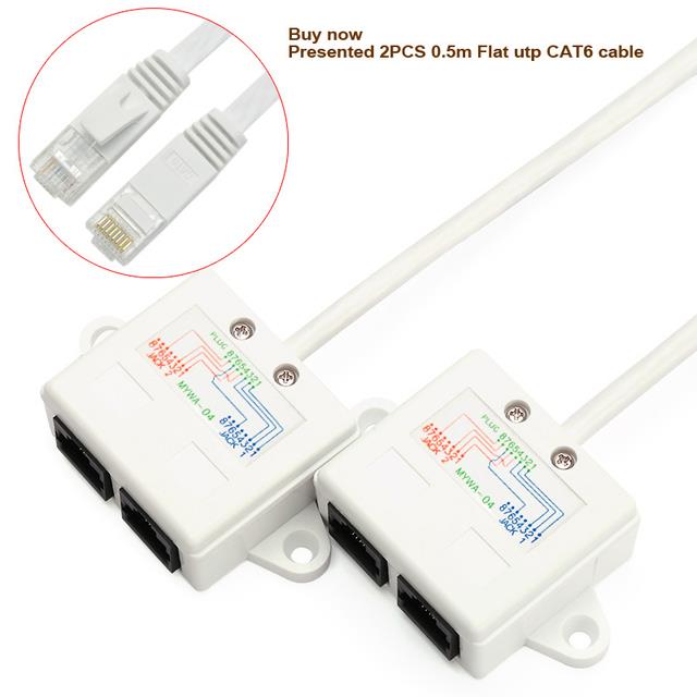 Extension Cable Network Splitter RJ45 Connector 4578 to 1236