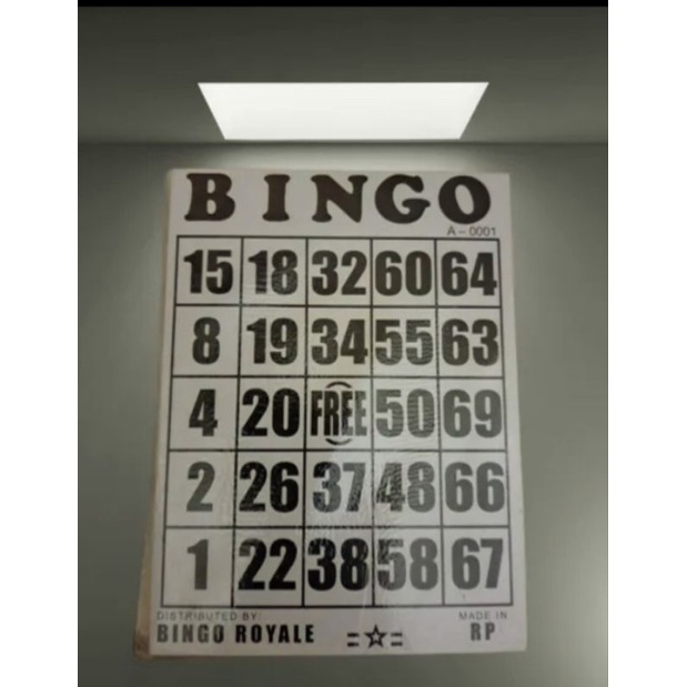 bingo cards BIG size 100pcs 4½x6 inches hard paper Lazada PH