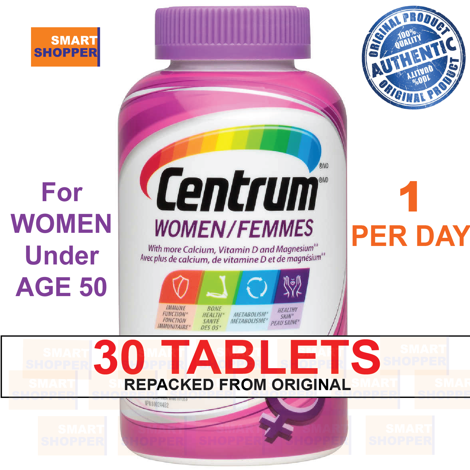 Centrum Complete Multivitamin and Mineral Supplement for Women - 30 ...