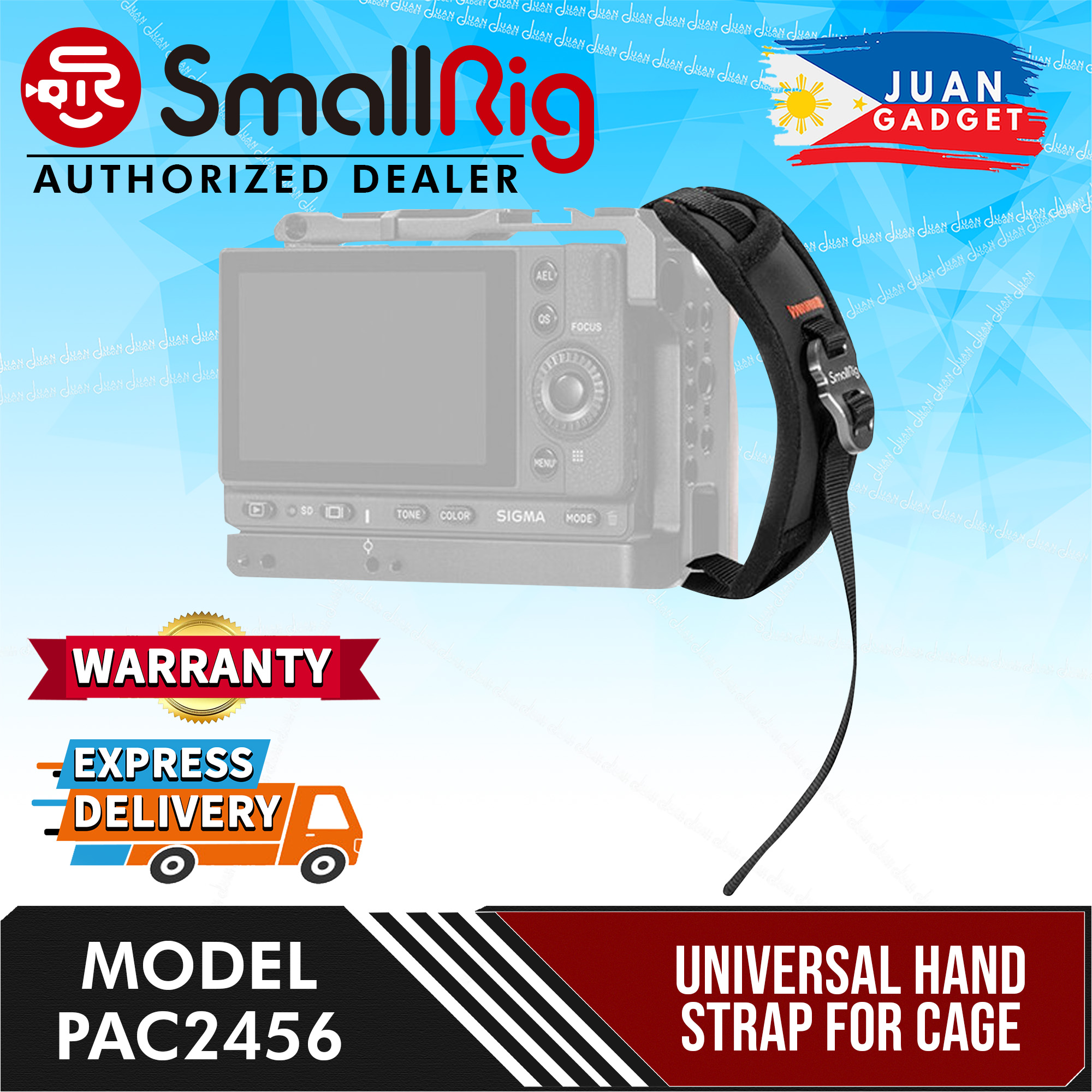 SmallRig PAC2456B 12MM Width Universal Hand Strap for Cameras JG