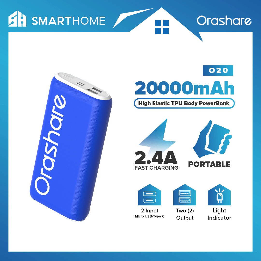 Orashare O20 20000mah Powerbank Fast Charging Digital LED Display