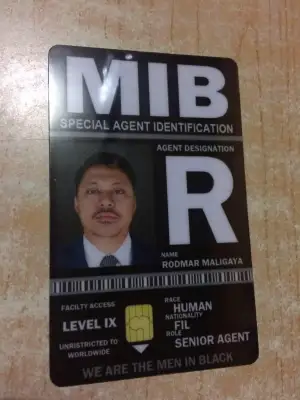 Men in Black Identification MIB Card (Customizable)