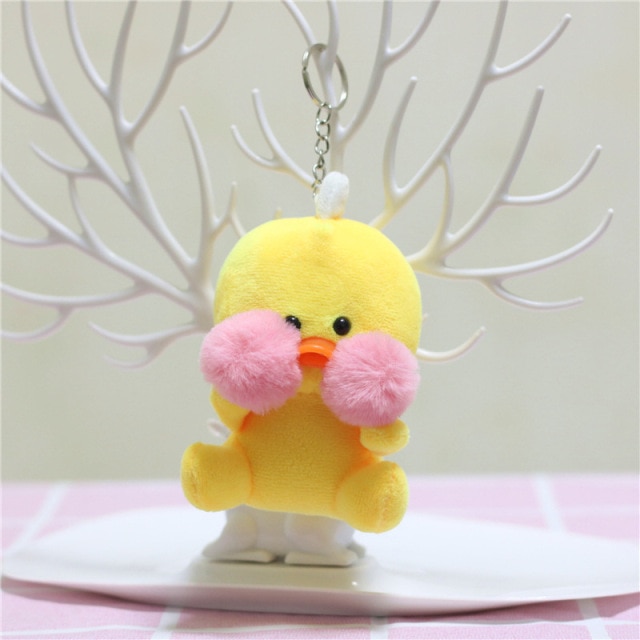 10cm Lalafanfan Duck Keychain Korean Hyaluronic Ducks Acid Doll Duck