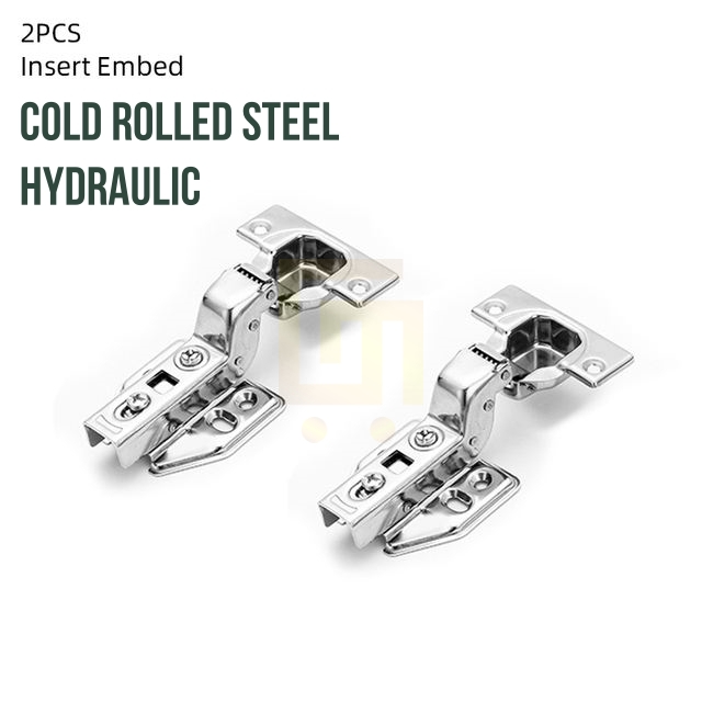 2pcs 304 Stainless Steel Hydraulic Soft Close Concealed Cabinet Hinges ...