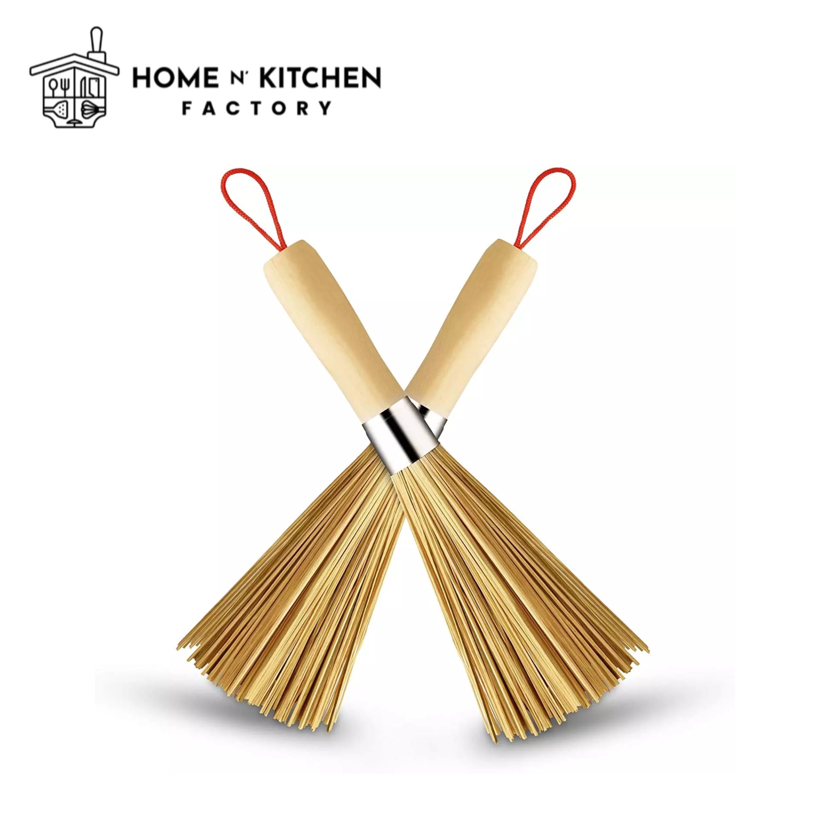 Large Traditional Natural Bamboo Wok Brush Cleaning Whisk Kitchen Brush