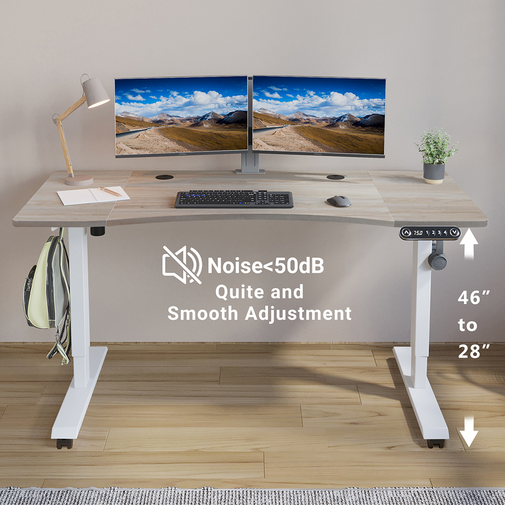 Mxtark 55 inches 1.4M Electric Standing Desk Single Motor Desk Height