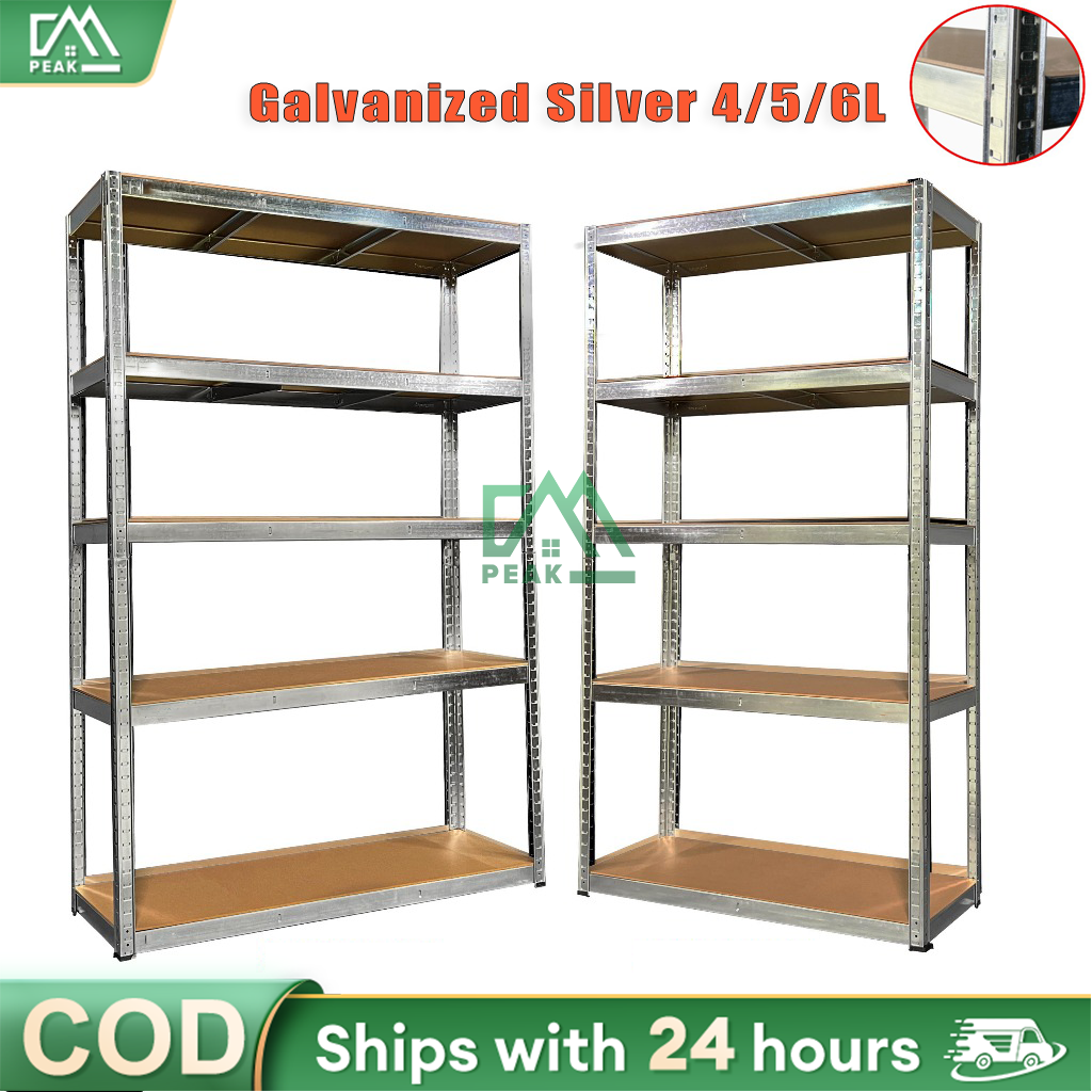 Steel Rack STorage Rack Adjuatable 4/5/6 Layers MDF Board BIG Sizes ...