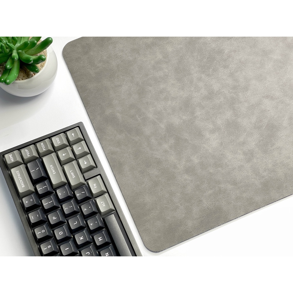 MD Mousepad Premium Matte Suedelike Leather Deskpad Gray Mouse pad