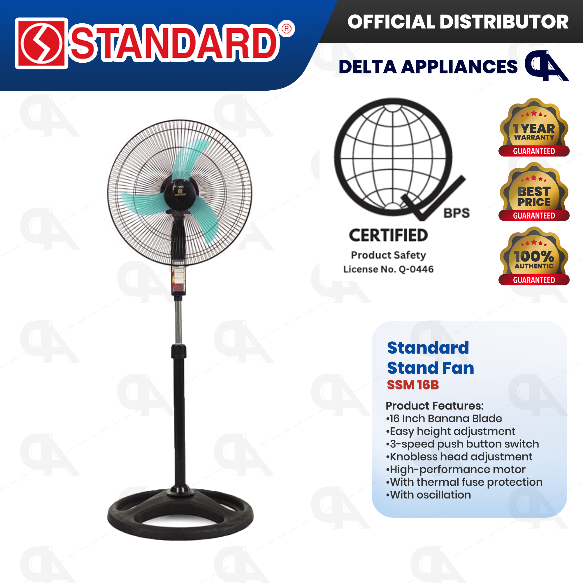 Standard SSM 16B Stand Fan 16
