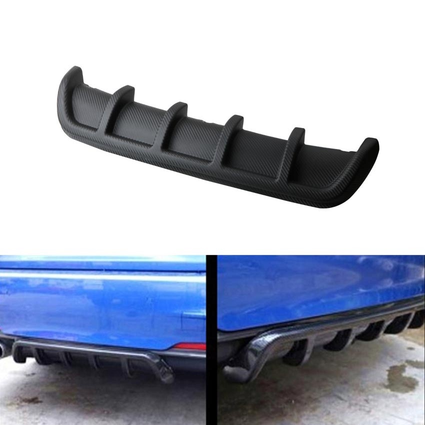 【Fast Delivery】Universal Car Rear Bumper Lip Diffuser 6 Fin Shark Fin
