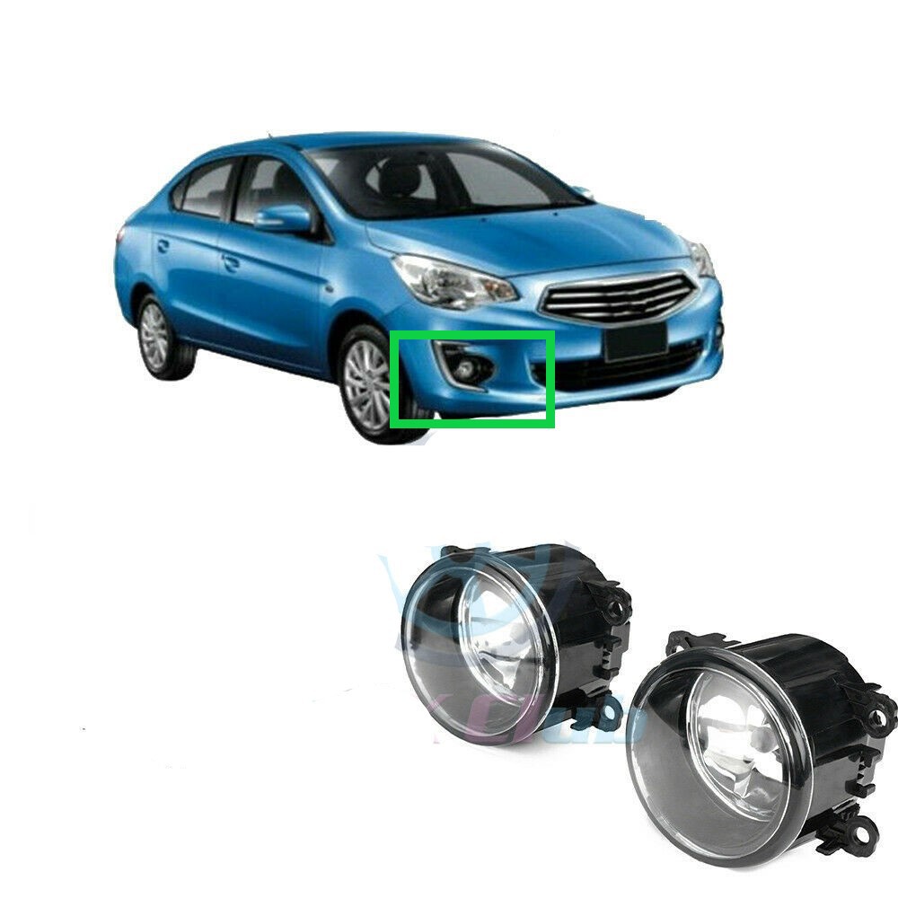 Huiyisunny Mitsubishi Mirage G4 2012 2013 2014 2015 2016 2017 2018 2019 2020 2021 Fog Lamp/Fog Light/Foglamp/Foglight Assembly (Compatible w/ Mitsubishi Xpander 2018 2019 2020 2021)