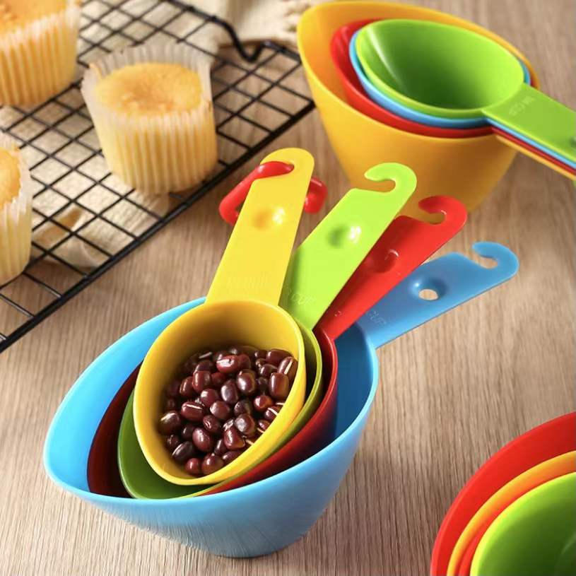 12PCS Measuring Cups, Colorful Measuring Cups And Spoons Set, Stackable  Measuring Spoons, Nesting Plastic Measuring Cup, Measuring Tools Such As  Beans