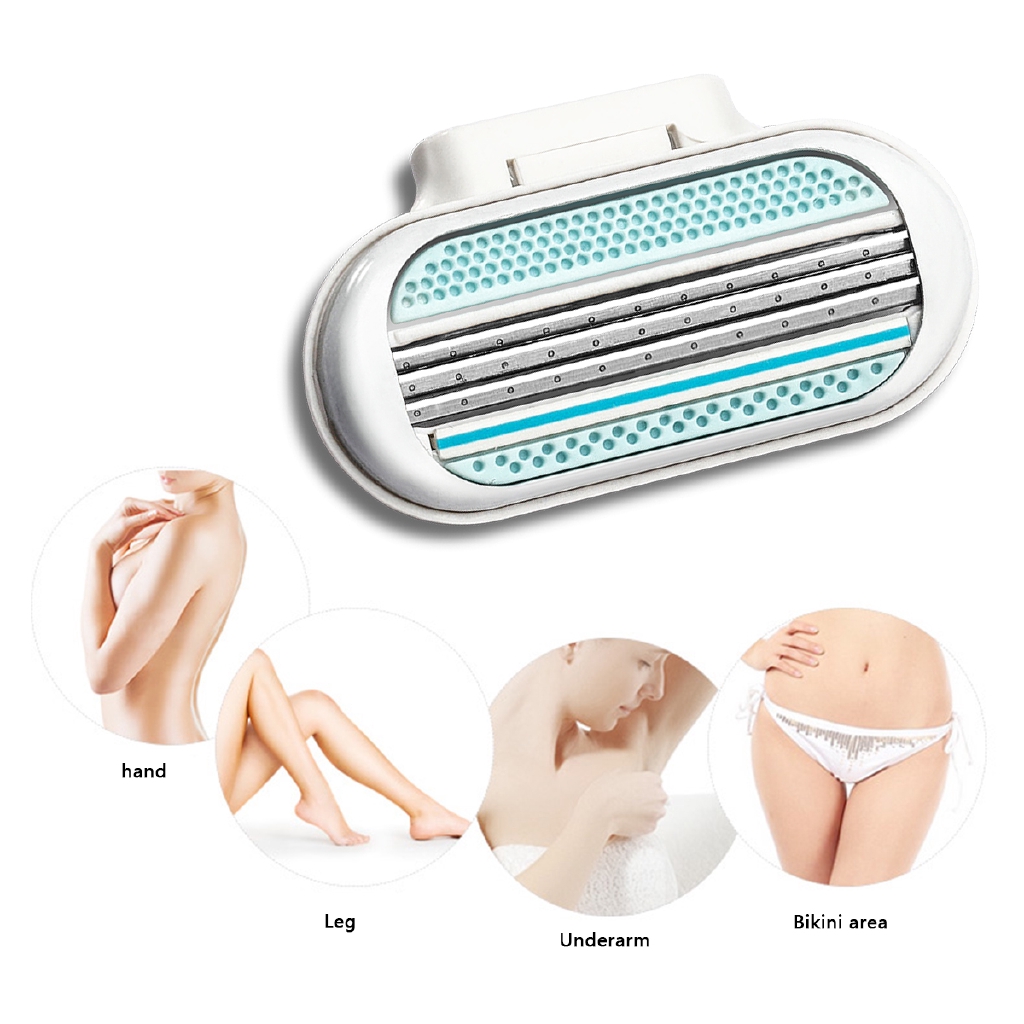 Useful 1pcs Women 3Blade Shaving Skin Razor Blades Care Body Hair