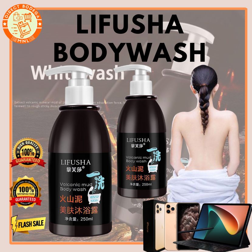 Direct Bodega Original Lifusha Volcanic Mud Body Wash 250ml Shower Gel