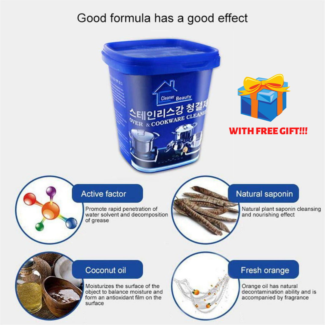 ️AUTHENTIC ️ Over and Cookware Cleaner Rust and Stain Remover with FREE