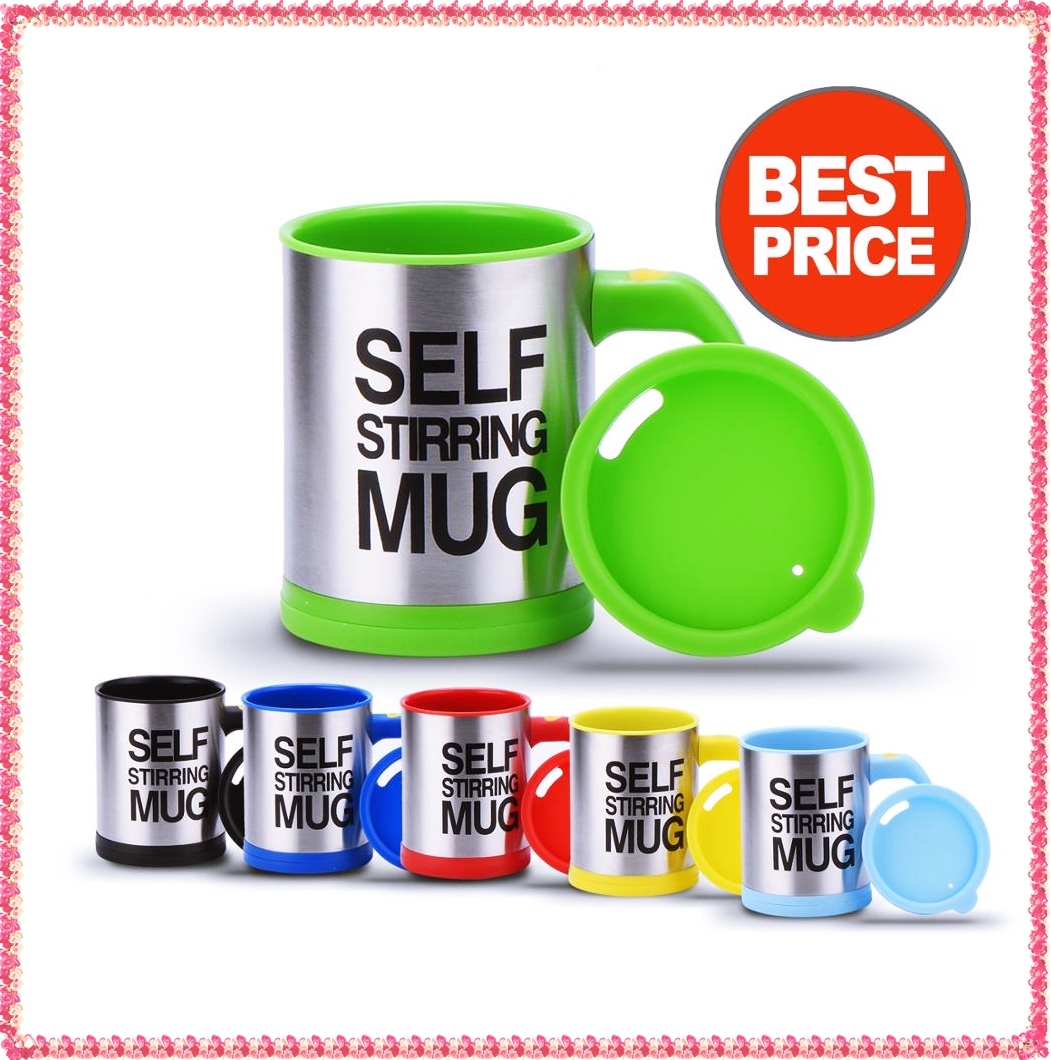  Self Stirring Coffee Mug Cup - Funny Electric Stainless Steel  Automatic Self Mixing & Spinning Home Office Travel Mixer Cup Best Cute  Christmas Birthday Gift Idea for Men Women Kids 8