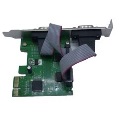 Pcie To Two Serial Ports RS232 Interface Industrial Control Computer Expansion Card Computer Adapter PCI-E Serial Card